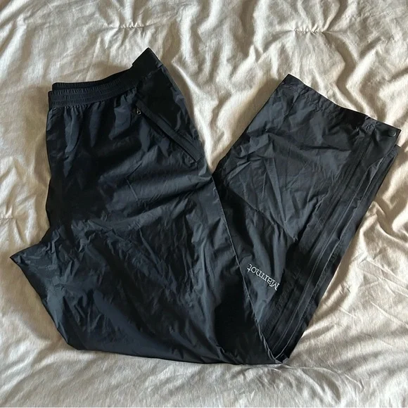 Marmot Men's PreCip Eco Full Zip Black Outerwear Rain Windbreaker Gorpcore Pants - Picture 10 of 14